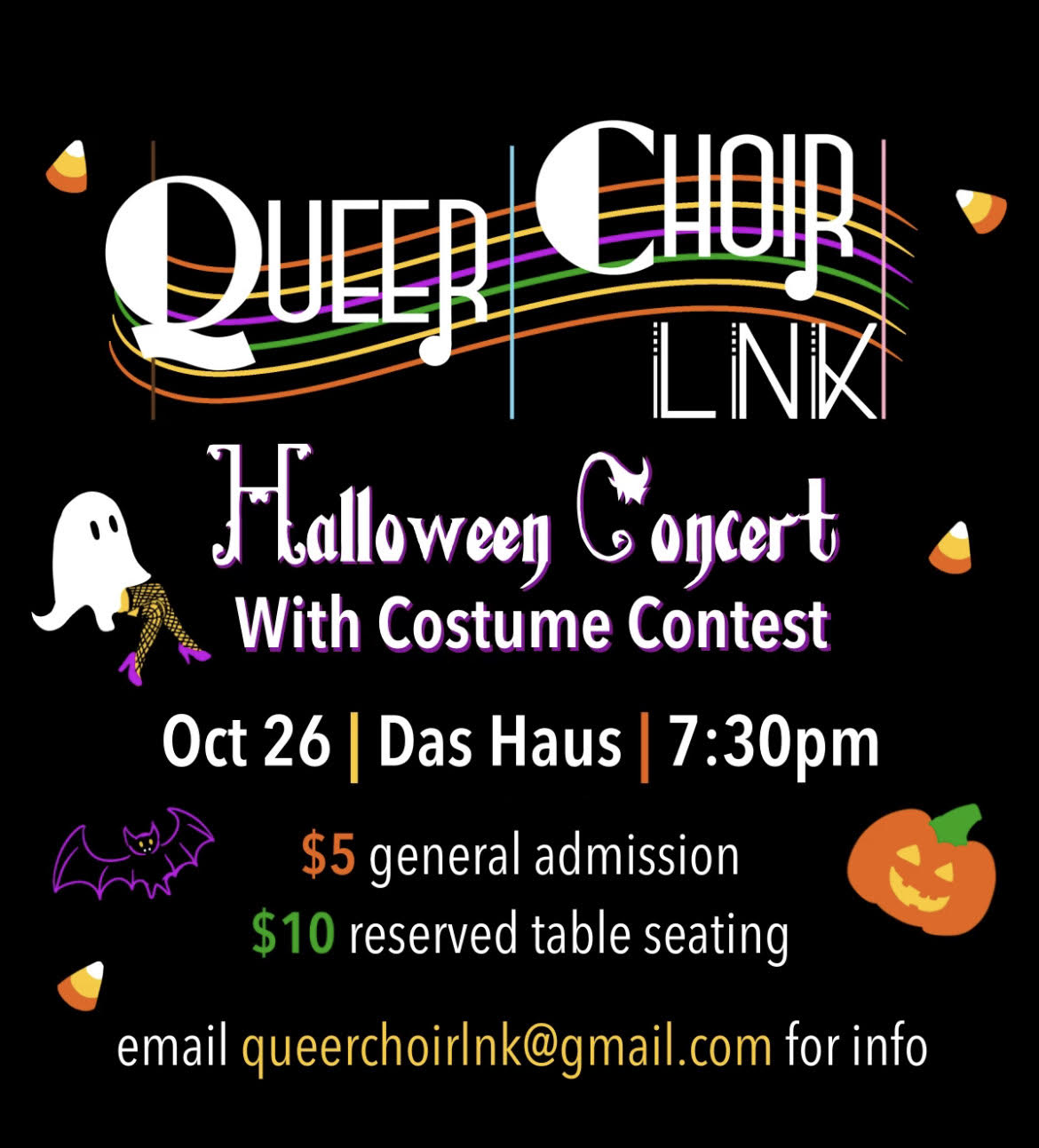 Quuer Choir LNK Halloween Concert and Costume Contest