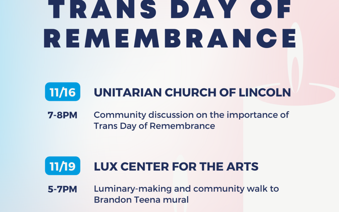 Trans Day of Remembrance Events | OutNebraska